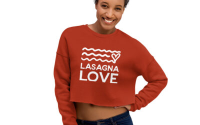 Lasagna Love Holiday Crop Sweatshirt (Women’s)